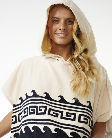 Hooded Towel - Black/Oatmeal