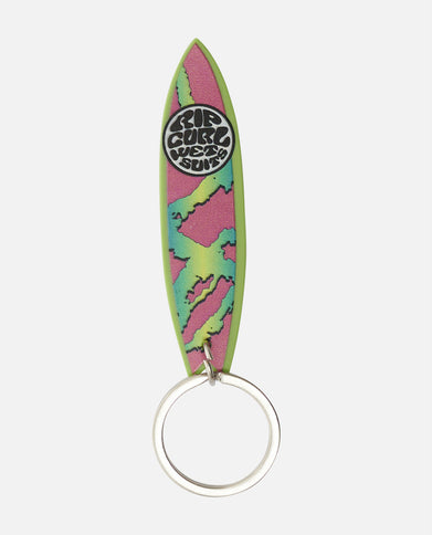 Surfboard Keyring - Green/Pink/White