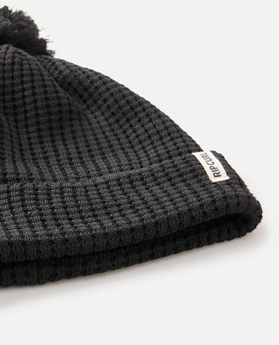 Anoeta Reg Pom Pom Beanie - Black