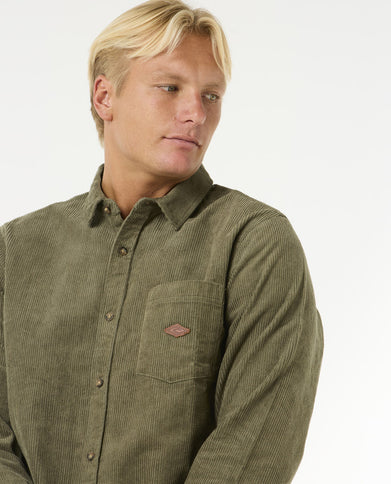 Classic Surf Cord L/S Shirt - Dusty Olive