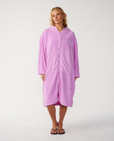 Classic Surf Zip Thru Hooded - Lilac  Poncho van Rip Curl | SHAKA