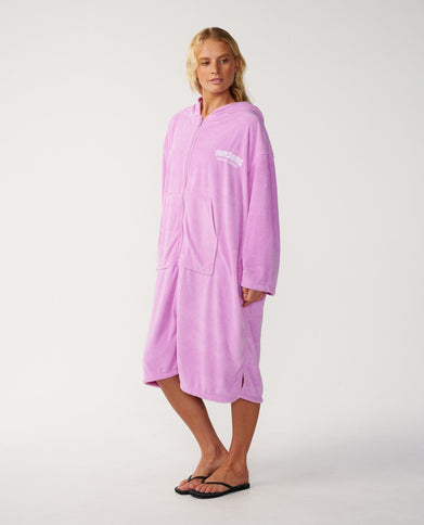 Classic Surf Zip Thru Hooded - Lilac  Poncho van Rip Curl | SHAKA