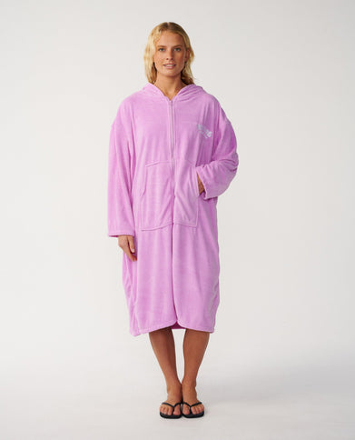 Classic Surf Zip Thru Hooded - Lilac  Poncho van Rip Curl | SHAKA