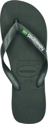 Brasil Logo - Olive/Green  Slipper van Havaianas | SHAKA