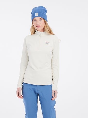 PRTLUNAR 1/4 zip active top - Kitoffwhite