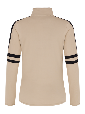 PRTPRUE 1/4 zip active top - BambooBeige