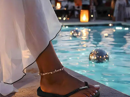 Slim Glitter II - Black/Black  Slipper van Havaianas | SHAKA