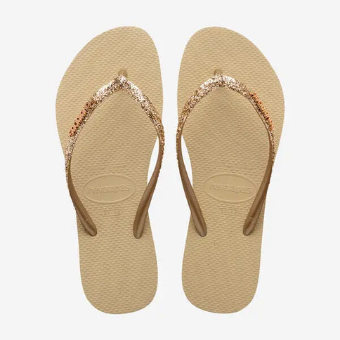 Slim Glitter II - Sand Grey  Slipper van Havaianas | SHAKA