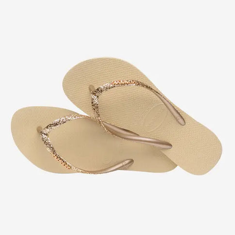 Slim Glitter II - Sand Grey  Slipper van Havaianas | SHAKA