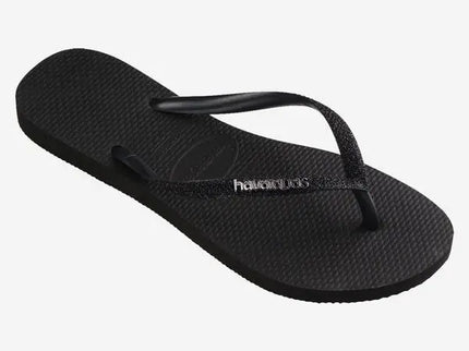 Slim Glitter II - Black/Black  Slipper van Havaianas | SHAKA