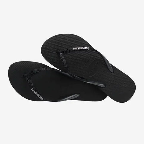 Slim Glitter II - Black/Black  Slipper van Havaianas | SHAKA