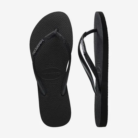 Slim Glitter II - Black/Black  Slipper van Havaianas | SHAKA