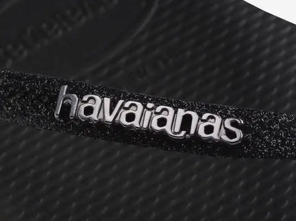 Slim Glitter II - Black/Black  Slipper van Havaianas | SHAKA