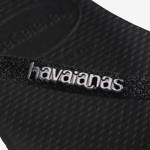 Slim Glitter II - Black/Black  Slipper van Havaianas | SHAKA
