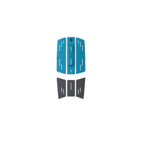 Duotone Traction Pad Front C57 - Gray/Turquoise  Footpads van Duotone | SHAKA