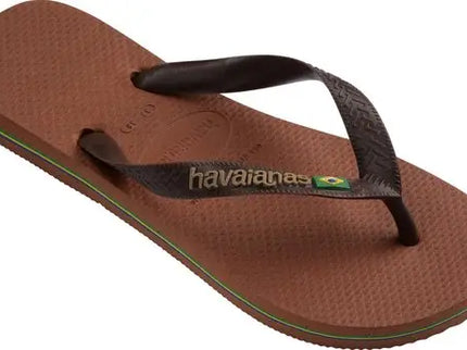 Brasil Logo Rust/Dark Brown  Slipper van Havaianas | SHAKA