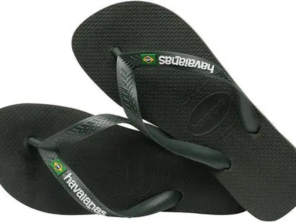 Brasil Logo - Olive/Green  Slipper van Havaianas | SHAKA