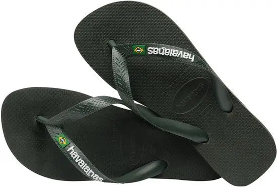 Brasil Logo - Olive/Green  Slipper van Havaianas | SHAKA