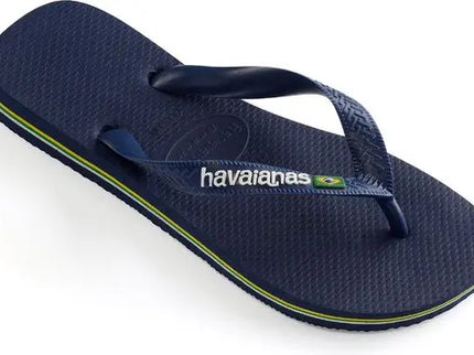 Brasil Logo Navy/Blue  Slipper van Havaianas | SHAKA