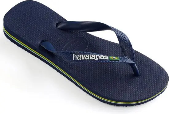 Brasil Logo Navy/Blue  Slipper van Havaianas | SHAKA