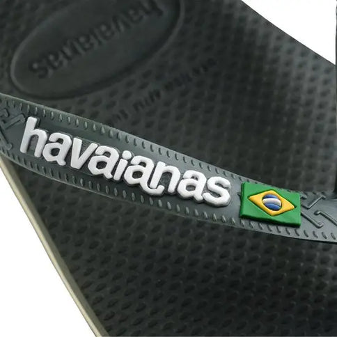Brasil Logo - Olive/Green  Slipper van Havaianas | SHAKA
