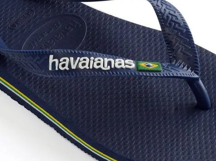 Brasil Logo Navy/Blue  Slipper van Havaianas | SHAKA