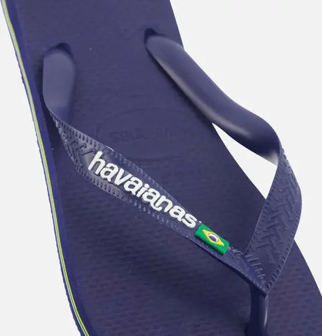 Brasil Logo Navy/Blue  Slipper van Havaianas | SHAKA