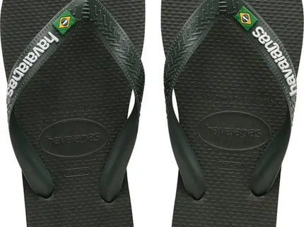 Brasil Logo - Olive/Green  Slipper van Havaianas | SHAKA