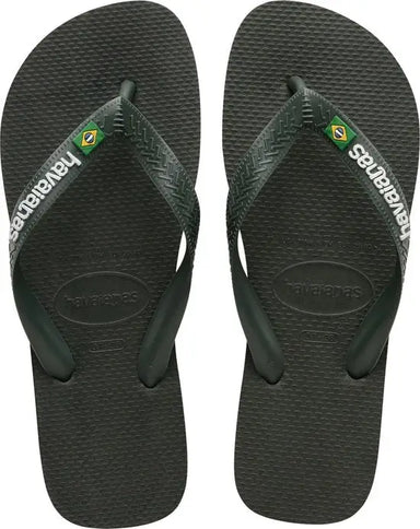 Brasil Logo - Olive/Green  Slipper van Havaianas | SHAKA