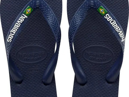 Brasil Logo Navy/Blue  Slipper van Havaianas | SHAKA