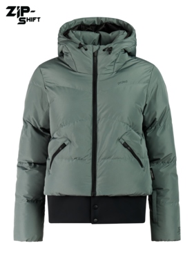 Preppy Snowjacket with ZIP-SHIFT - Evergreen  Wintersport Jas van Protest | SHAKA