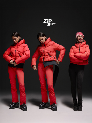 Preppy Snowjacket with ZIP-SHIFT - True Black  Wintersport Jas van Protest | SHAKA