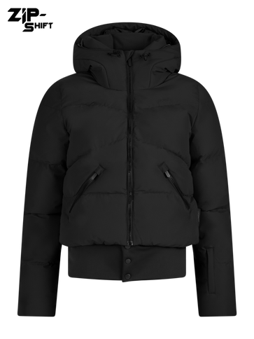 Preppy Snowjacket with ZIP-SHIFT - True Black  Wintersport Jas van Protest | SHAKA