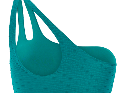 MIXMarlea One shoulder bikini top - Peacock Green  Bikini Top van Protest | SHAKA