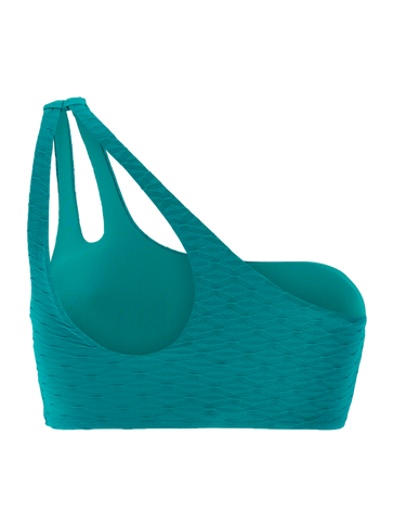 MIXMarlea One shoulder bikini top - Peacock Green  Bikini Top van Protest | SHAKA