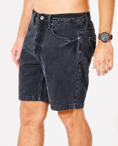 Washed Black Denim Walkshort  - Washed Black