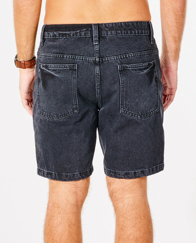 Washed Black Denim Walkshort  - Washed Black