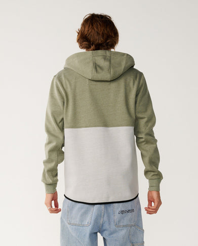 Departed Bonded DWR Zip Thru - Green  Sweat van Rip Curl | SHAKA