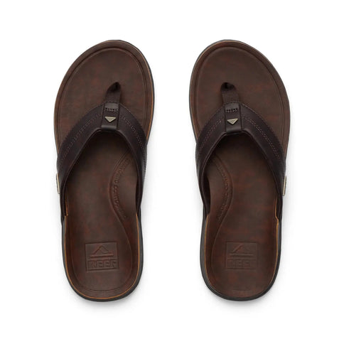 Offshore Leather - Dark Brown  Slipper van Reef | SHAKA