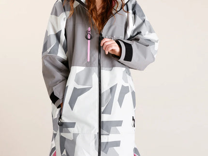 Hard Shell Robe - Arctic Camo/Pink