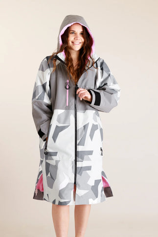 Hard Shell Robe - Arctic Camo/Pink