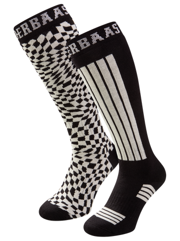 Ski Socks 2-pack - Black Multi
