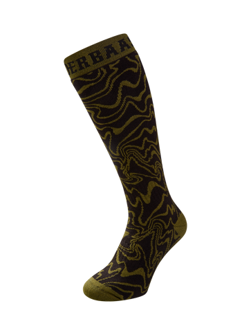 Ski Socks 2-pack - Olive Multi