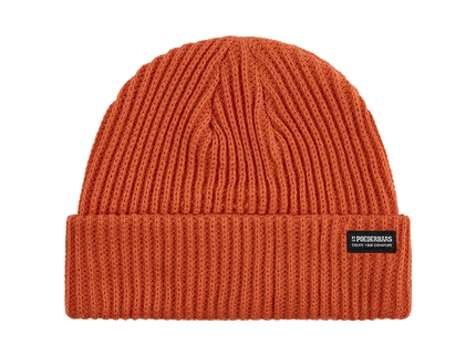 Royal Rib Beanie - Mandarin red