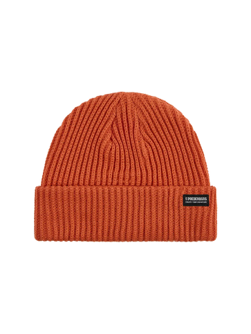 Royal Rib Beanie - Mandarin red