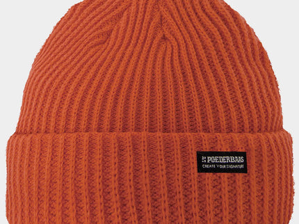 Royal Rib Beanie - Mandarin red