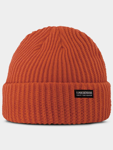 Royal Rib Beanie - Mandarin red