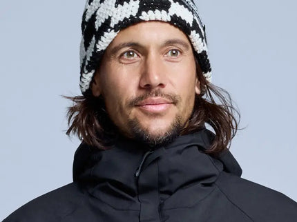 Checkerboard Beanie - Black White