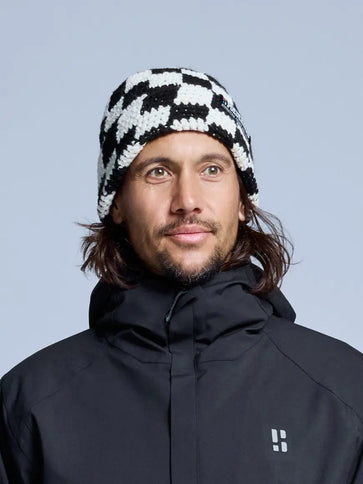 Checkerboard Beanie - Black White