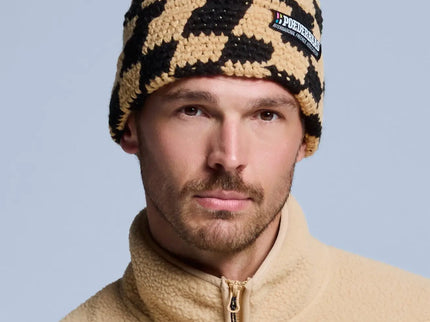 Checkerboard Beanie - Warm Sand